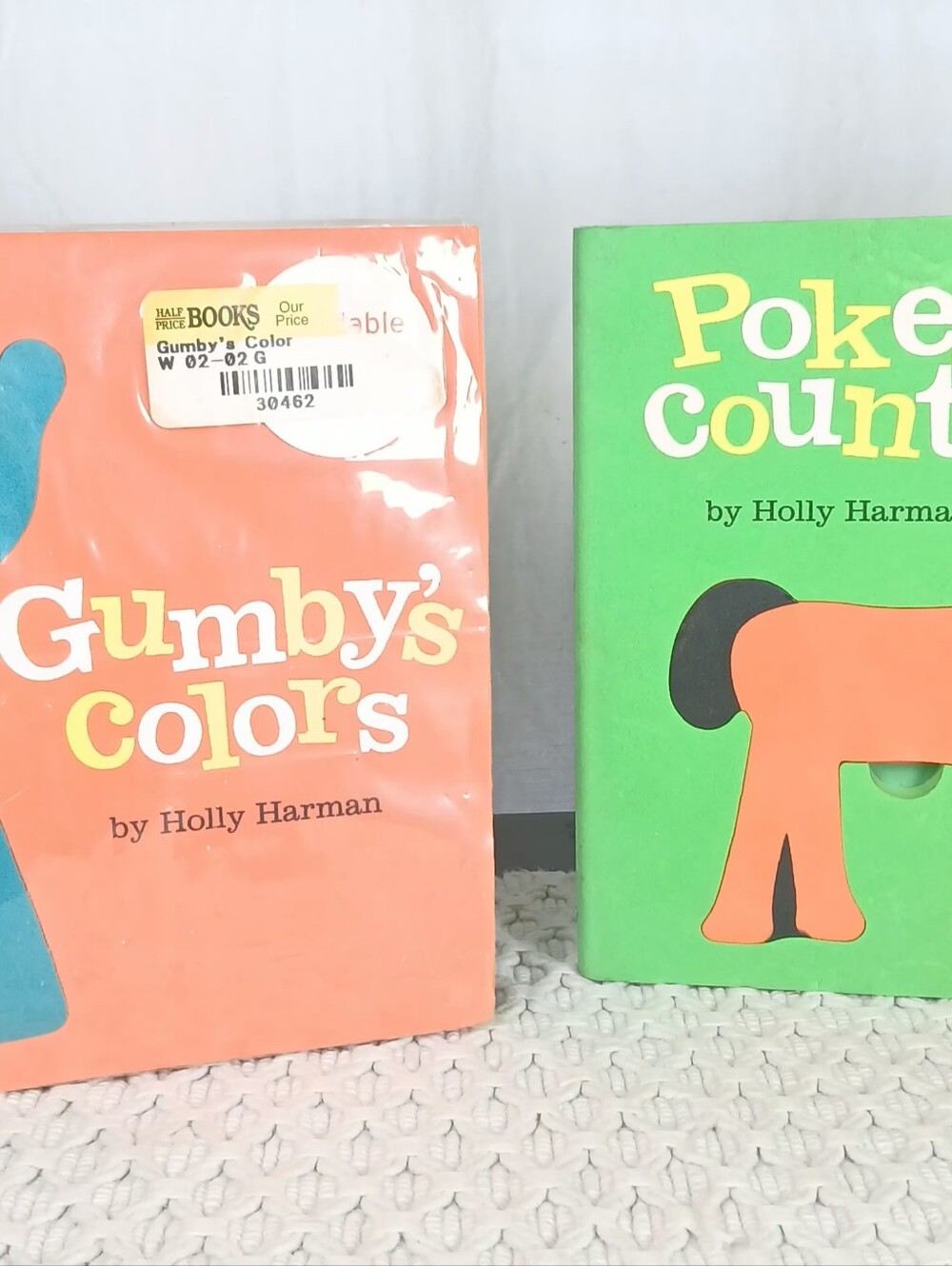 Vtg Lot Of 2 Gumby Hardback Books Kids Toddler Gumby's Colors & Pokey Counts